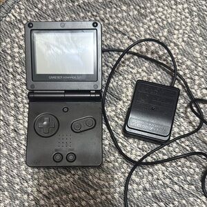 Black Game Boy Advance SP with Charger